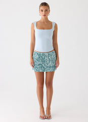 Guessing Games Top - Misty Blue