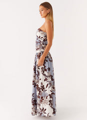 Carmel Maxi Dress - Bluewood Blossom