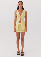 Capri Glow Knit Top - Canary